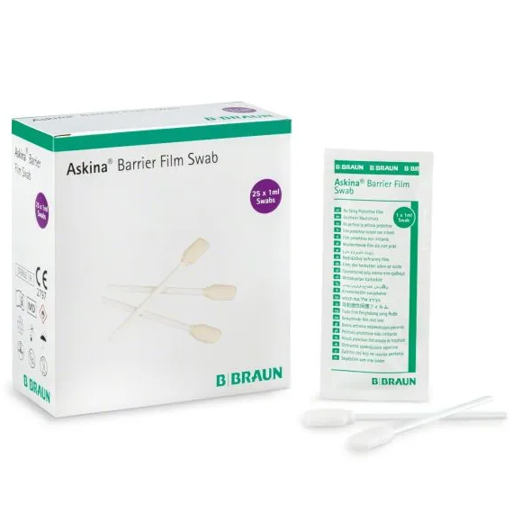 B. Braun Askina Barrier Film Swabs 1mL, Box of 25 (4000125)