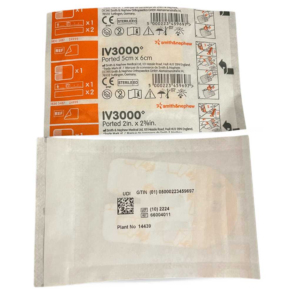 Smith & Nephew Opsite Dressing I.V.3000 5cmx6cm Paediatric 1 Hand Wings (66004011)