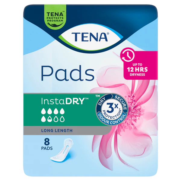 TENA Pads Instadry Long Length 338x124mm 420mL (760860)