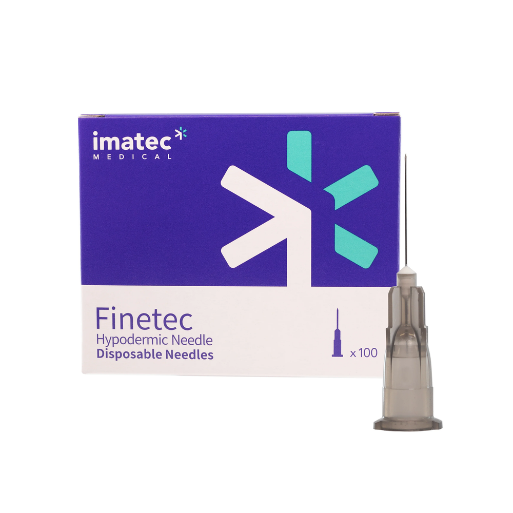 Finetec Hypodermic Needle By Imatec Medical,Box of 100 - All Sizes