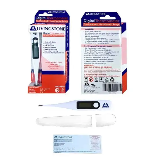 Digital Fast-Read Thermometer, Beeper, Memory