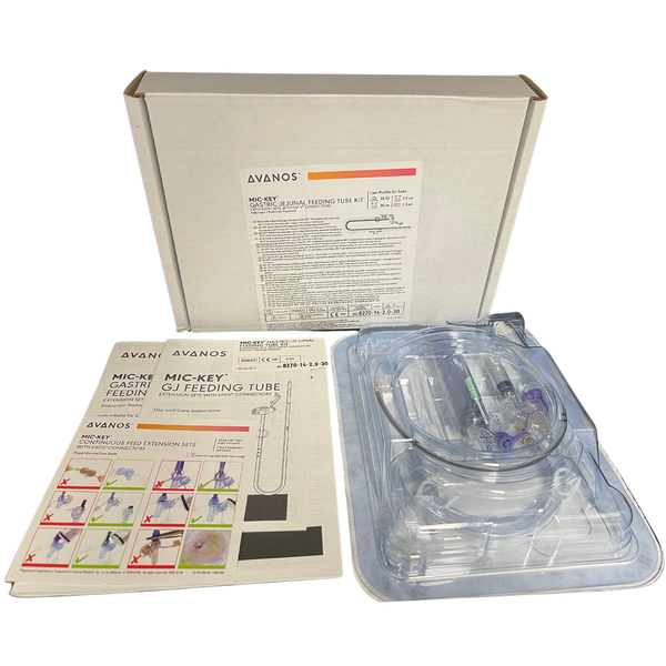 Avanos Mic-Key Low-Profile Gastric-jejunal Feeding Tube With Enfit Extension Set - All Sizes