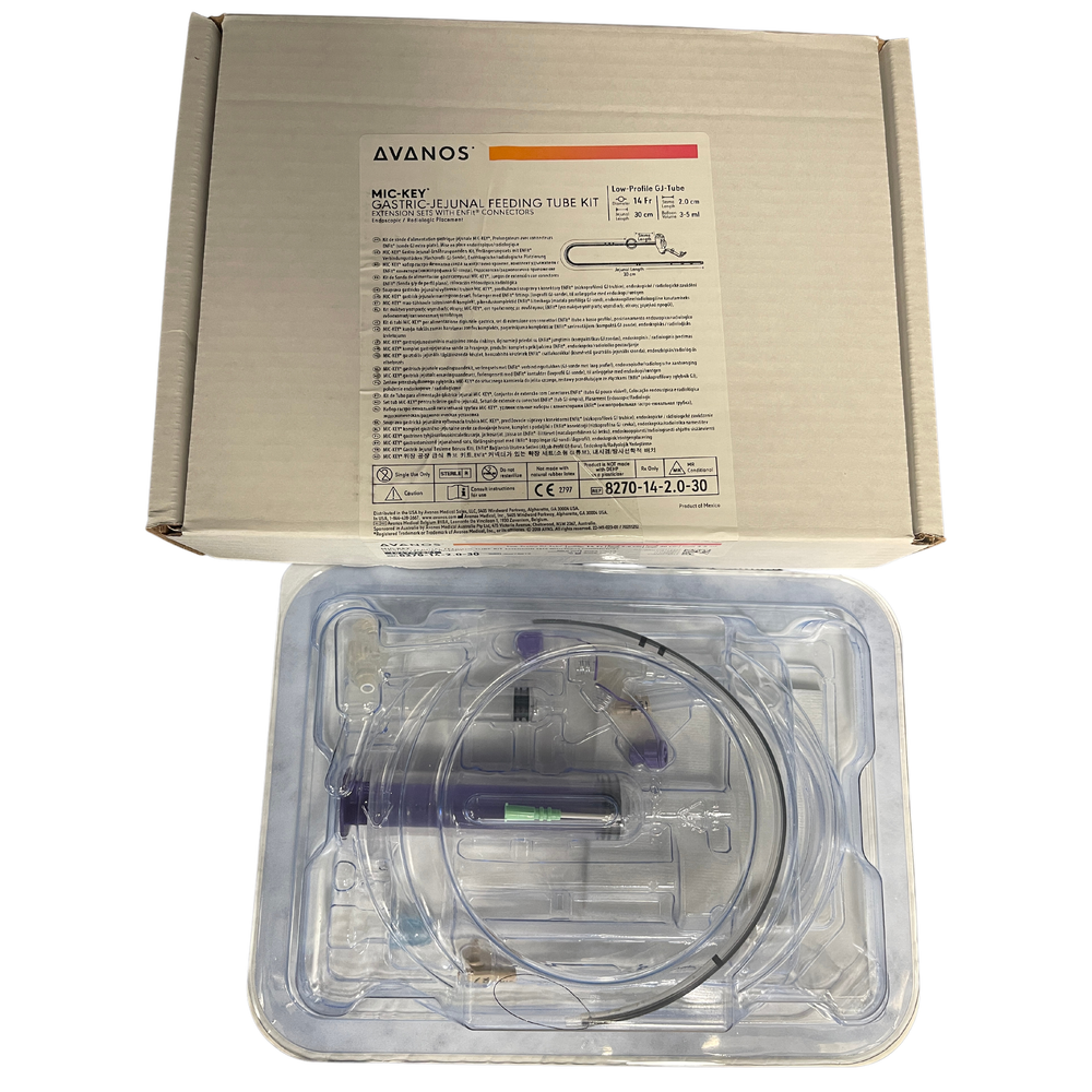 Avanos MIC-KEY Low Profile Gastric-Jejunal Tube with ENFit Extension Sets - All Sizes