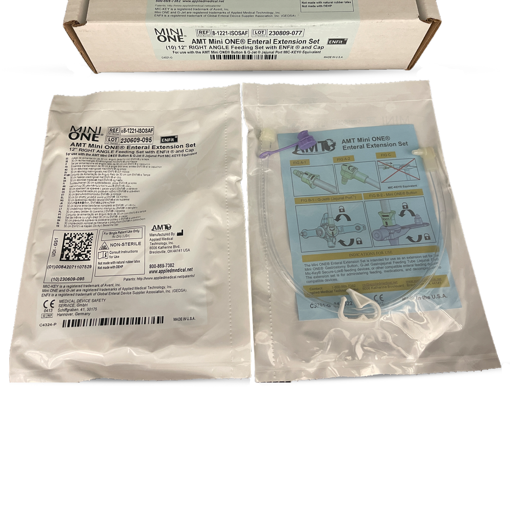 AMT Extension Feed Set Enfit Box of 10 - All Sizes