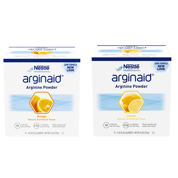Nestle Arginaid Fat Free Arginine Powder 9.2g Sachets (Orange / Lemon)