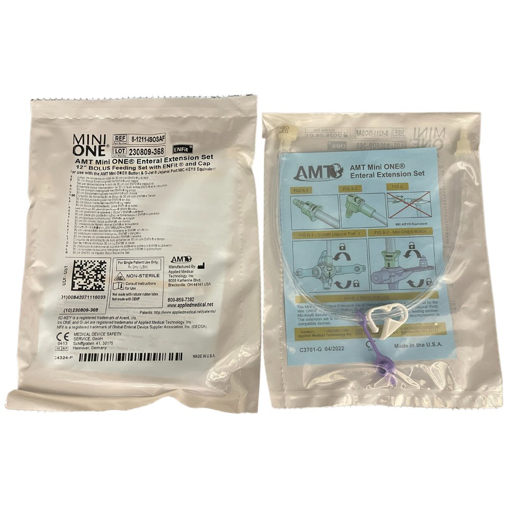 AMT Extension Feed Set Enfit Box of 10 - All Sizes