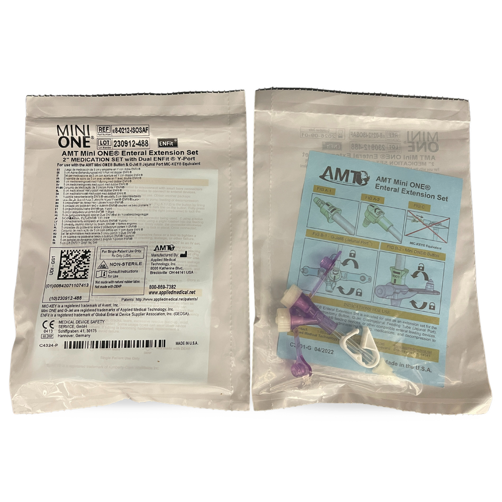 AMT Extension Feed Set Enfit Box of 10 - All Sizes