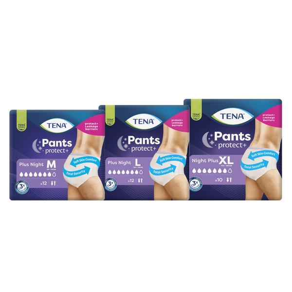 TENA Pants Plus Night, Protect+, Medium/ Large/ XLarge