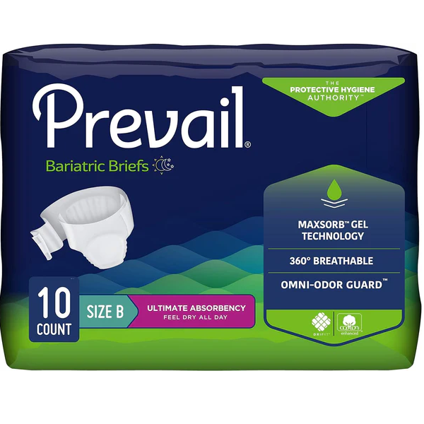 Prevail Bariatric Briefs, Size A, B, C