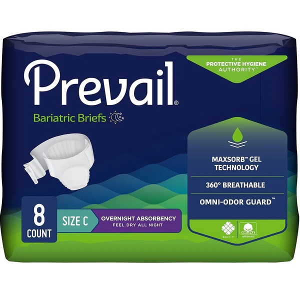 Prevail Bariatric Briefs, Size A, B, C