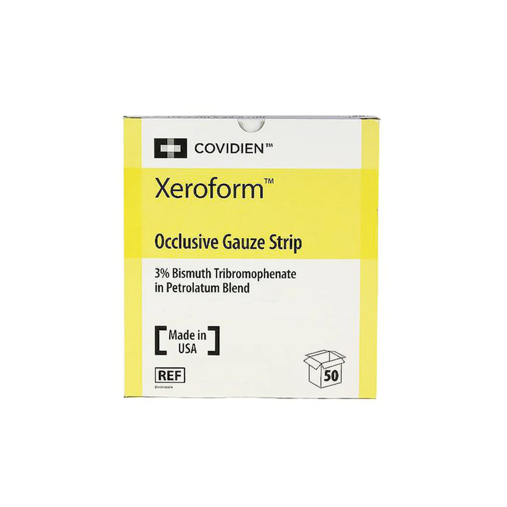 Covidien Xeroform Occlusive Petrolatum Gauze Patch, 2.5 cm x 20.3 cm - Box of 50 (8884433301)