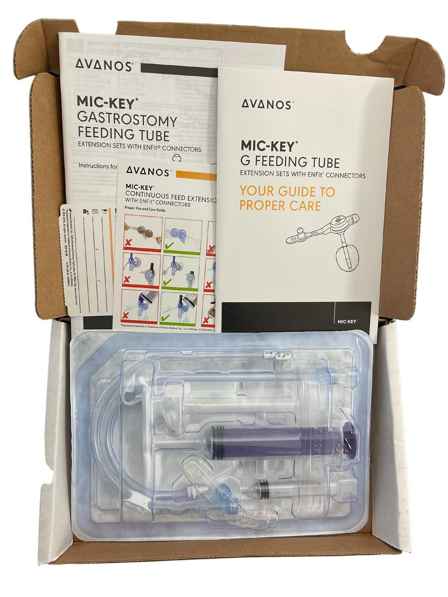 Avanos Mic Key Low Profile Balloon Gastrostomy Feeding Tube Extension