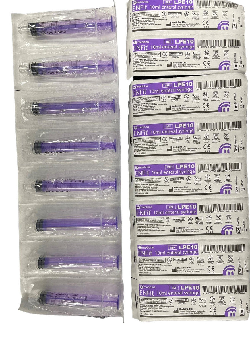 Medicina Syringe Enfit 10ml LPE10 Box of 100