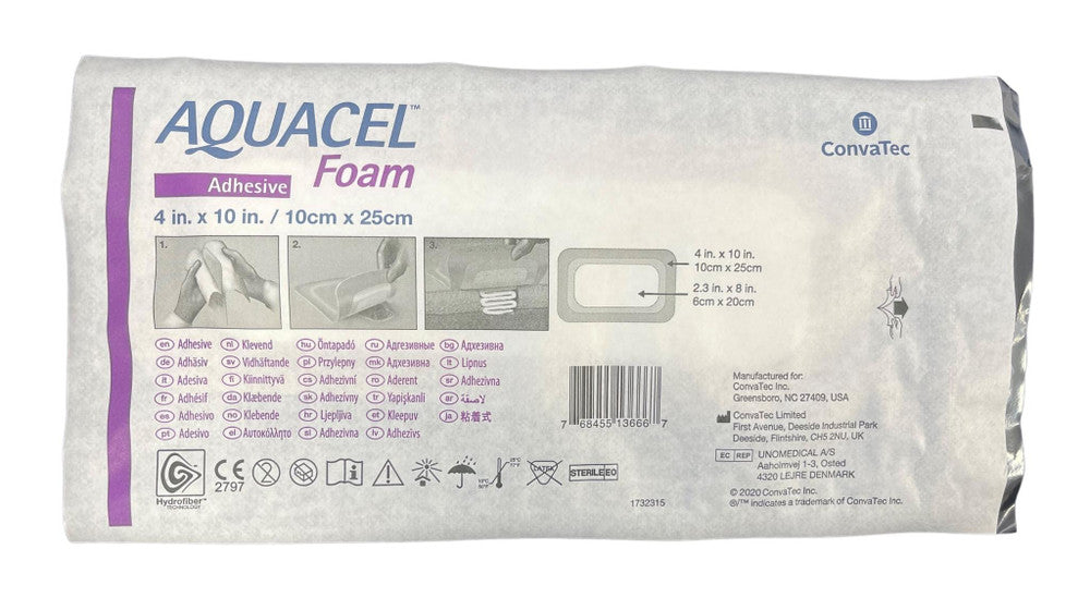 ConvaTec Aquacel Foam Dressing 10Cmx25Cm Adhesive (421153)