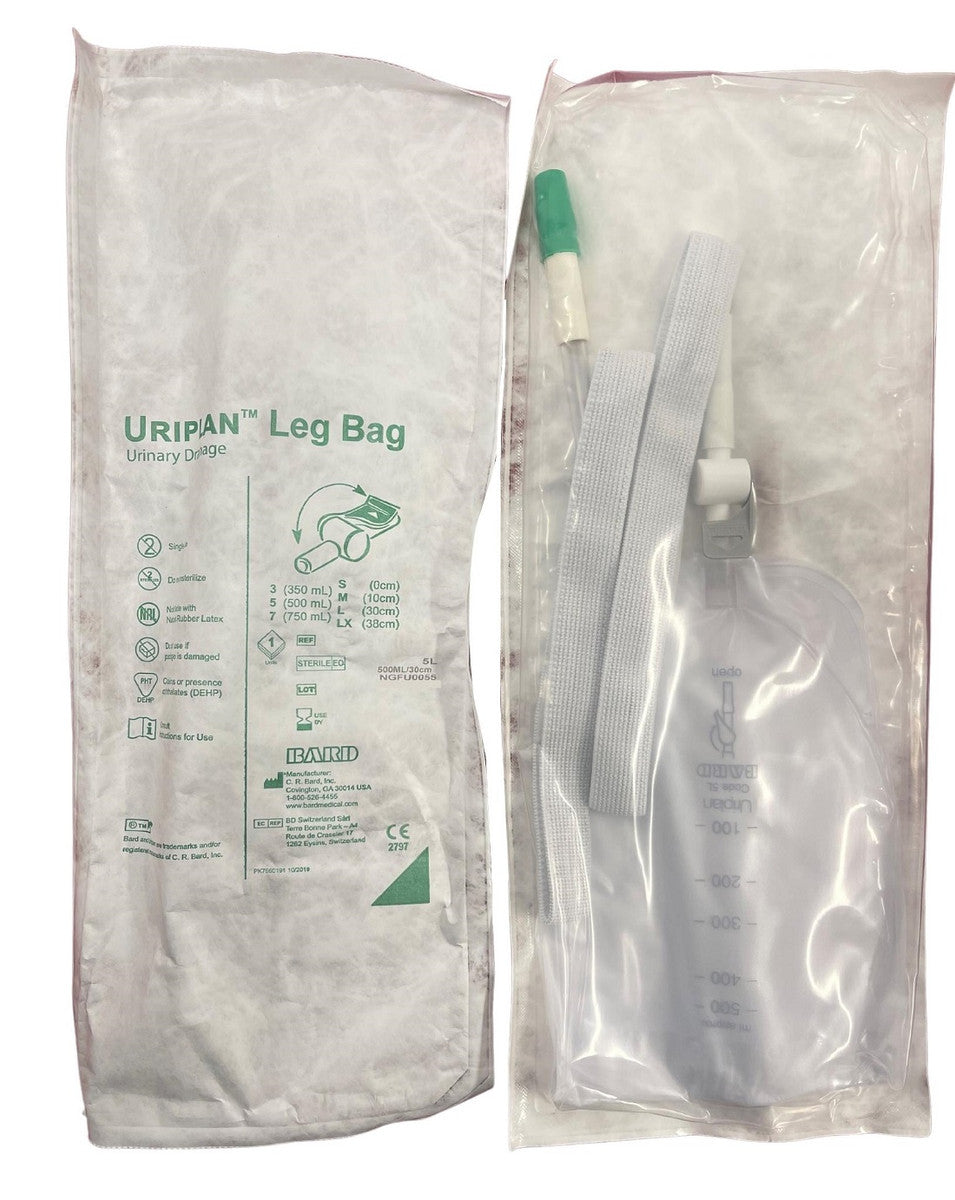 Bard Uriplan Leg Bag 500Ml Sterile 30Cm Tube Lever Tap