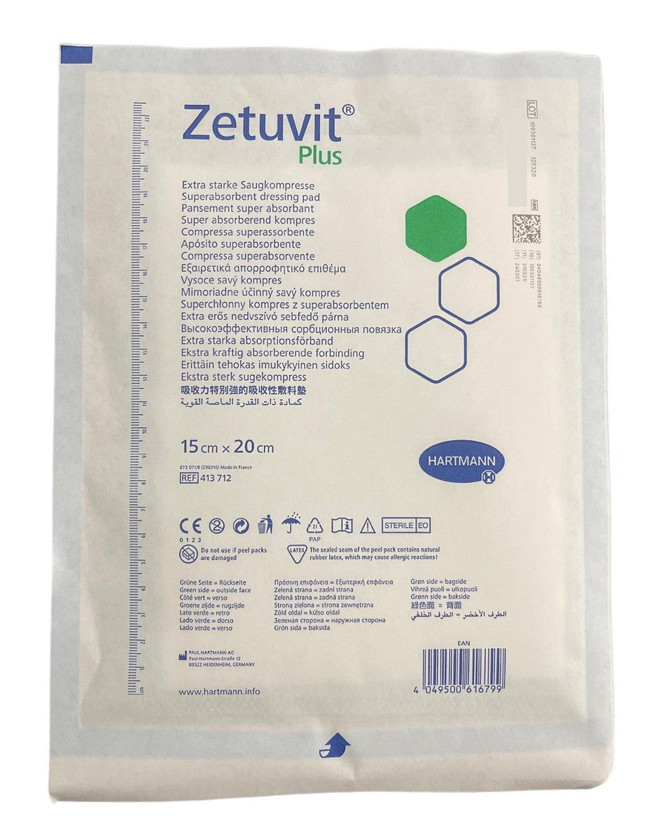 Hartmann Zetuvit Plus Dressing All Sizes