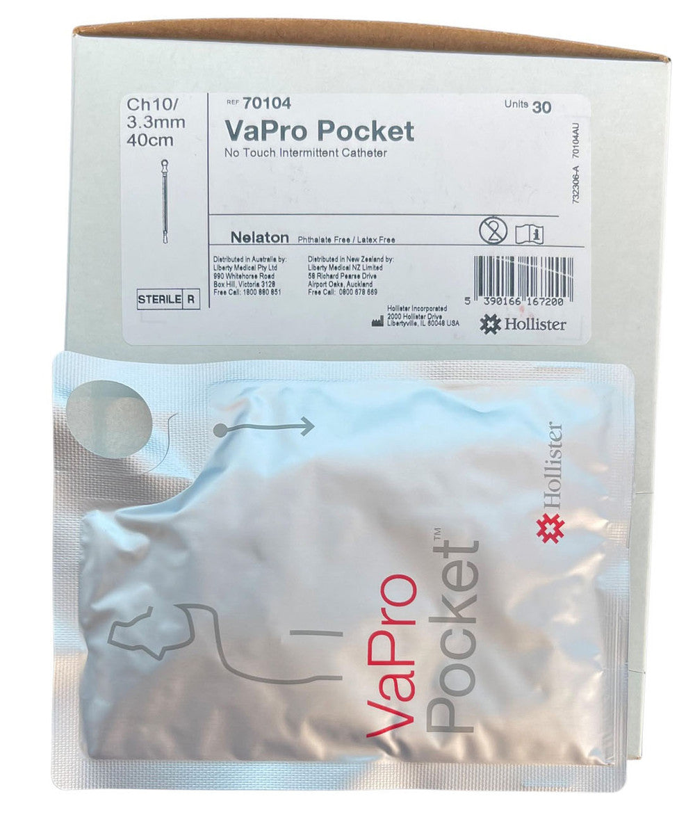 Hollister Vapro Pocket No Touch Intermittent Catheter Male 40cm All