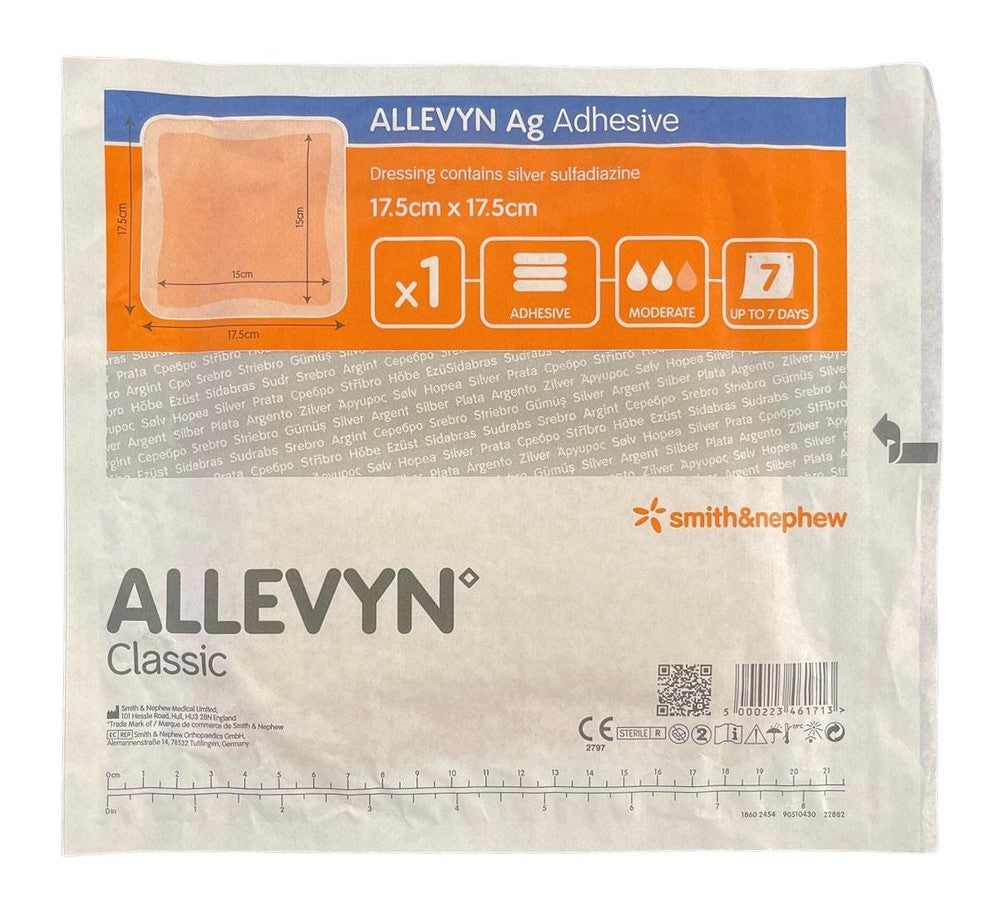 Smith & Nephew Allevyn Ag Adhesive Dressing All Sizes