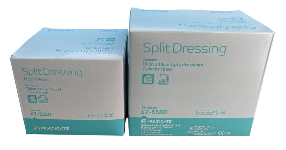 Multigate Non Woven Split Dressing Sterile 7.5cm / 10cm