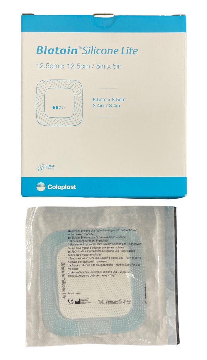 Coloplast Biatain Silicone Lite Adhesive Foam Dressing All Sizes