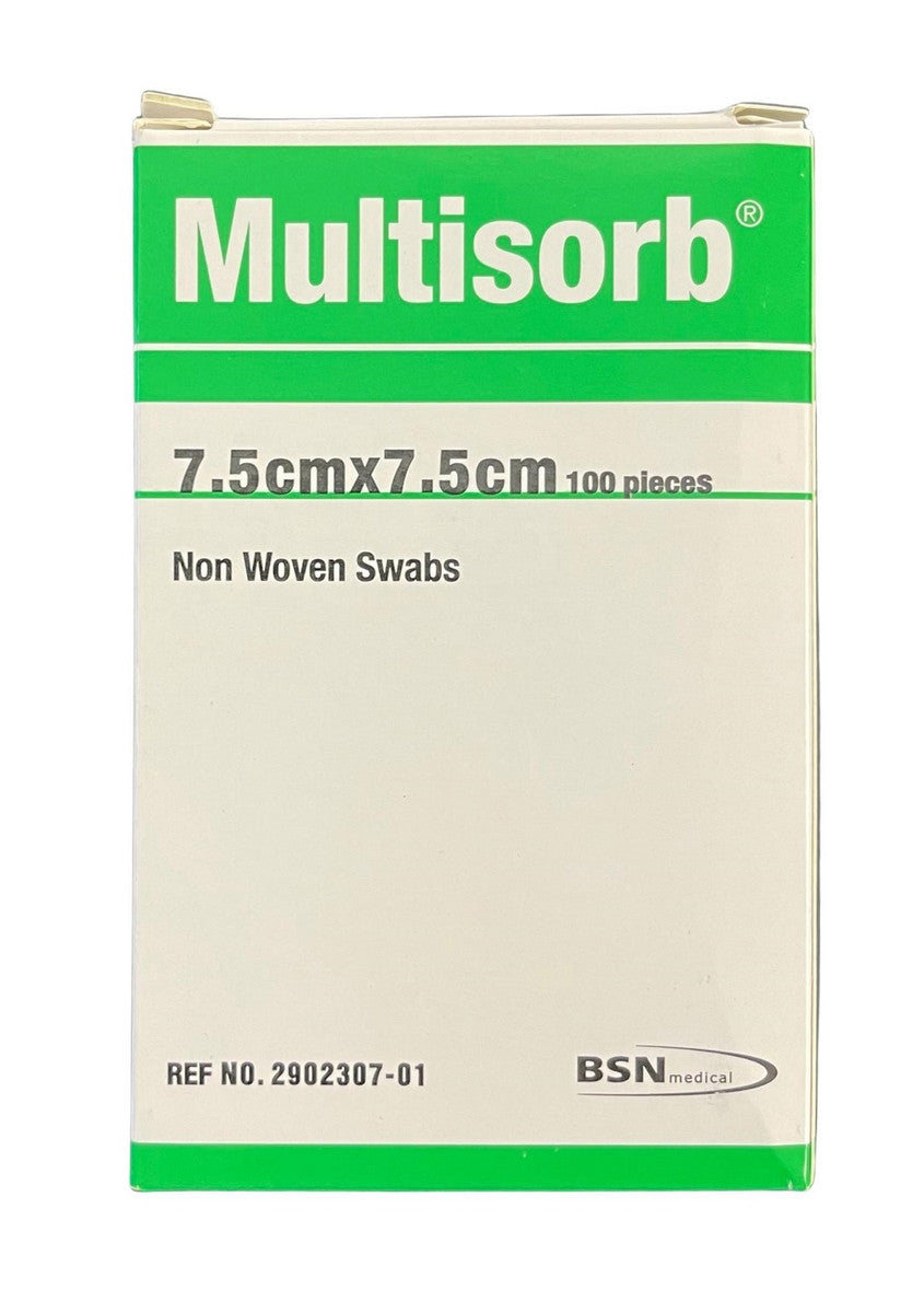 BSN Multisorb Swabs 7.5cmx7.5cm Non Woven Pack of 100pcs