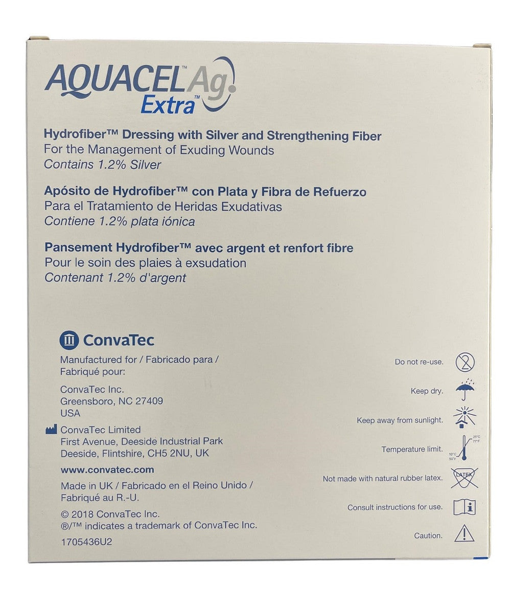 ConvaTec Aquacel Ag Extra 15Cmx15Cm Silver 420678 Each