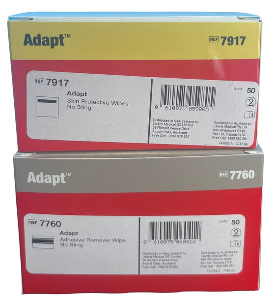 Hollister Adapt No-sting Remover / Pretective Wipes - Box of 50