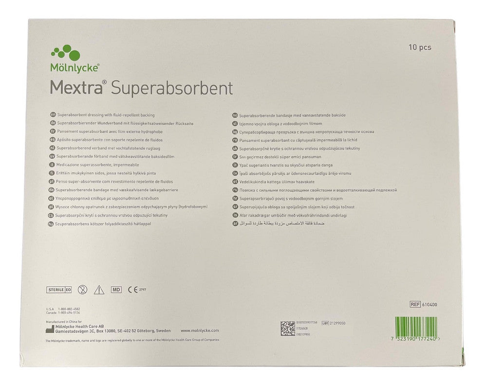 Mextra Molnlycke Mextra Superabsorbent Dressing All Sizes | Medisa
