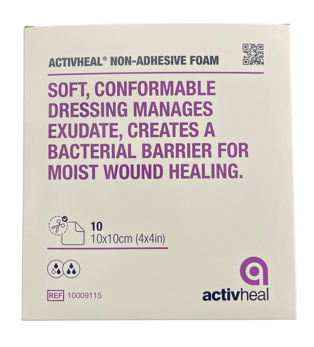 Activheal Non Adhesive Foam 10 X 10cm 10pcs/Box