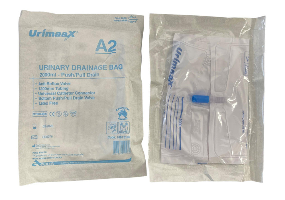 Aaxis Urimaax Drainage Bag B/Drain Push Pull 2000ml