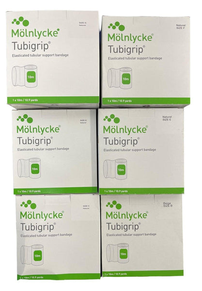 Molnlycke Tubigrip Elasticated Tubular Bandage Roll of 10m - All Sizes
