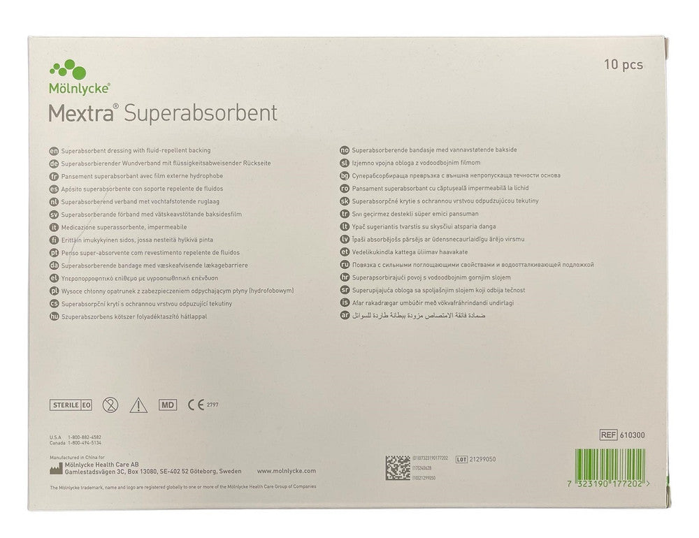 Molnlycke Mextra Superabsorbent Dressing All Sizes