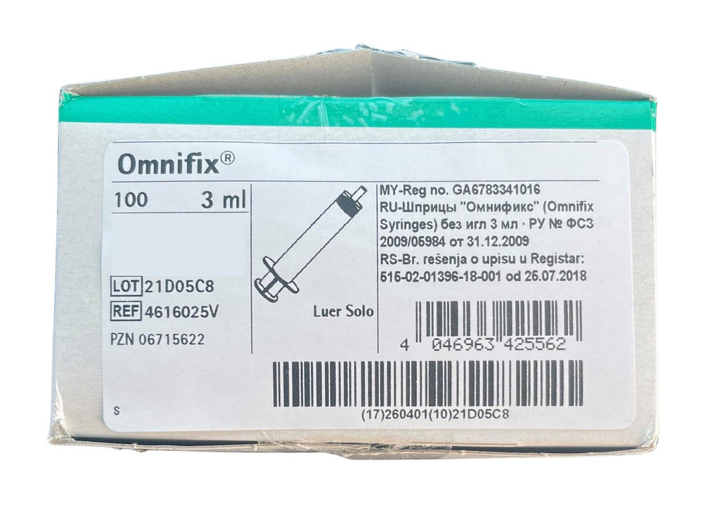 B. Braun Omnifix Luer Solo Single Use Syringe Without Detached