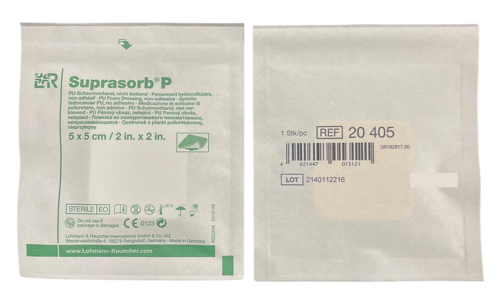 Suprasorb P Foam 5cmx5cm Non Adhesive (20405)