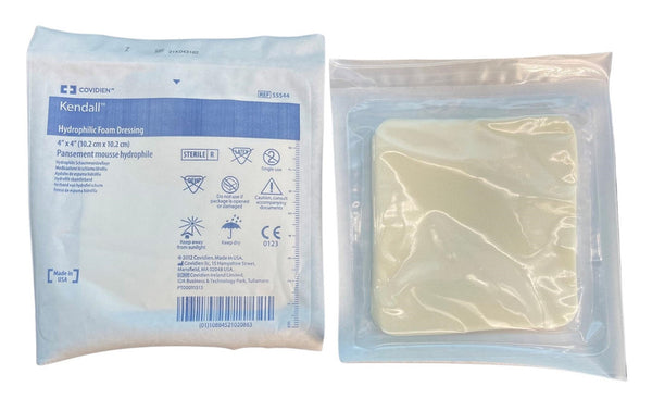 Covidien Kendall Hydrophilic Foam Dressing 10.2x10.2cm (55544)