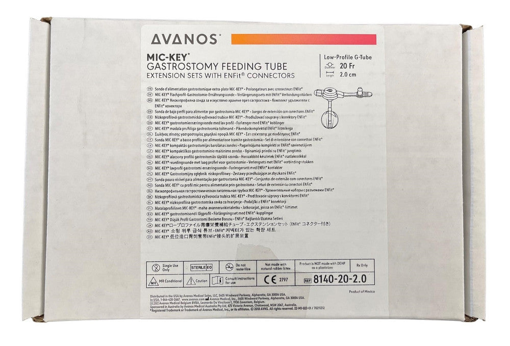 Avanos Mic Key Low Profile Balloon Gastrostomy Feeding Tube Extension