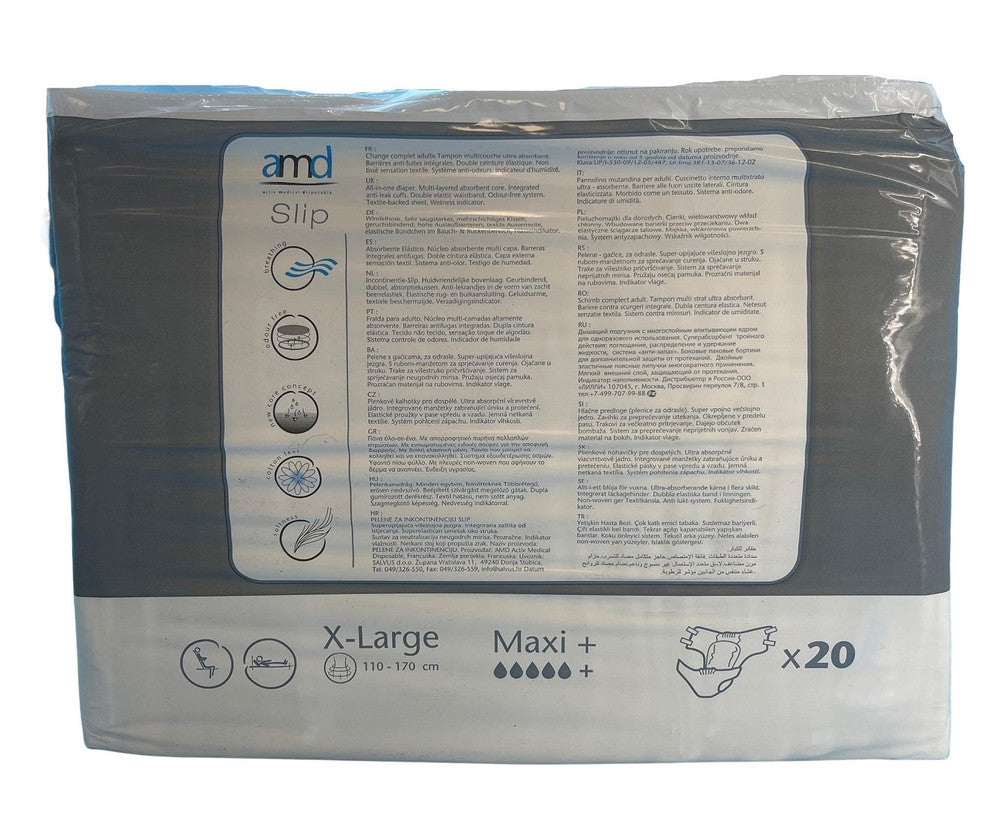 Amd Slip Maxi PLUS X Large 110 170Cm 4000Ml Pkt