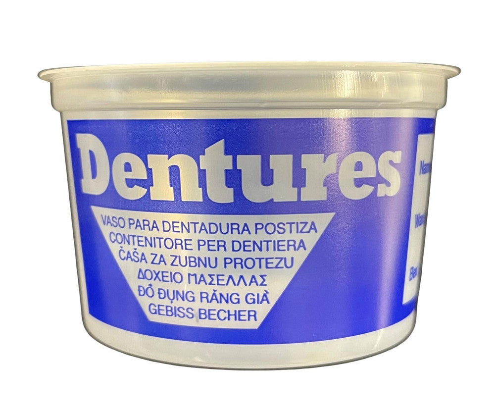 Denture Cup Printed Disposable 260ml no lid HVLB260 All Packaging