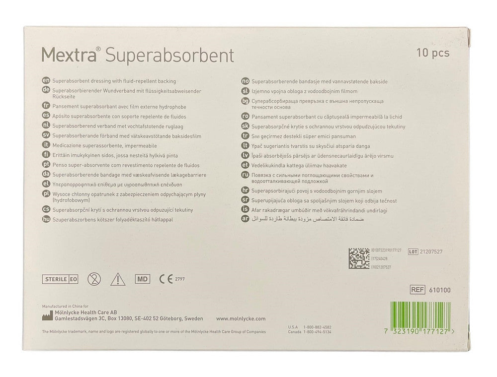 Mextra Molnlycke Mextra Superabsorbent Dressing All Sizes | Medisa