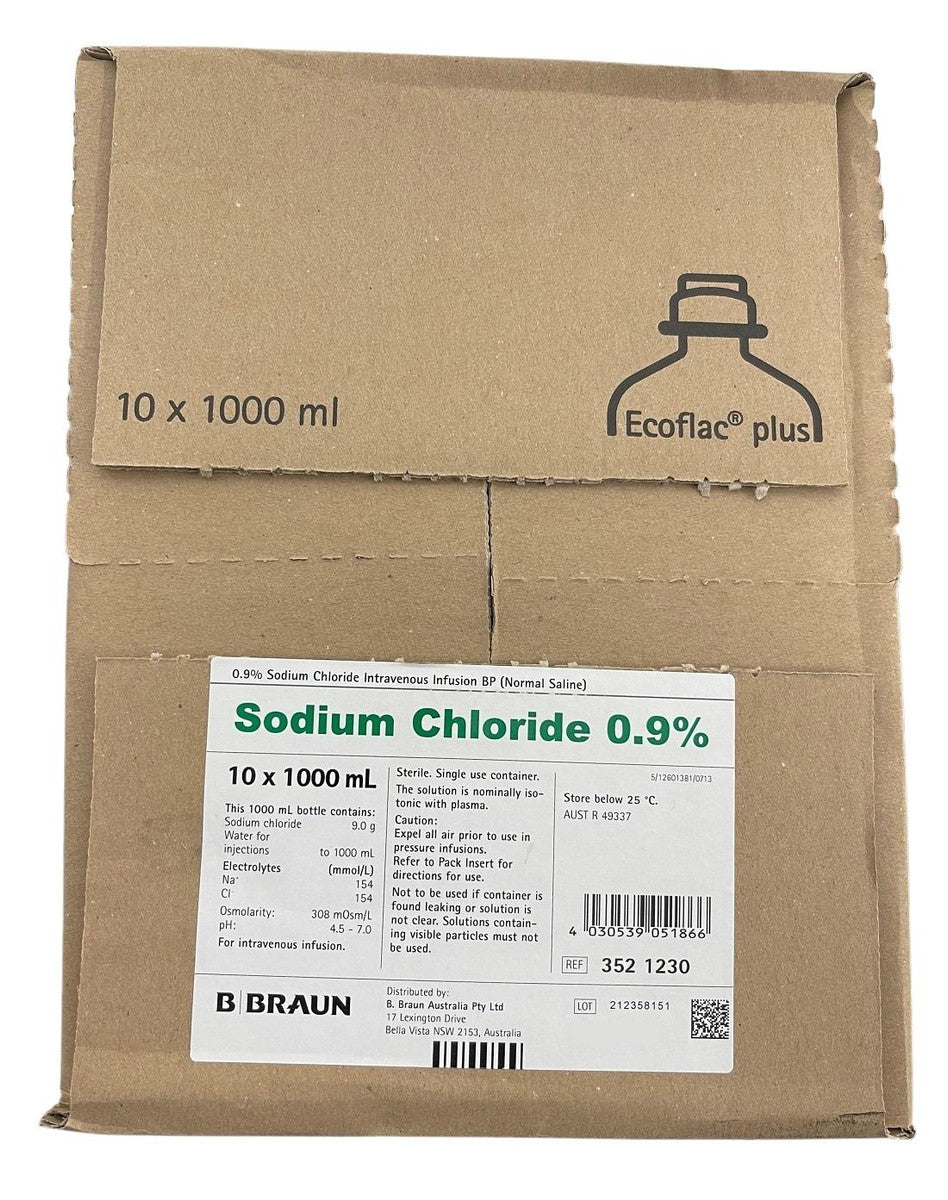 B. Braun Ecoflac Plus Sodium Chloride 0.9% EP All Volumes