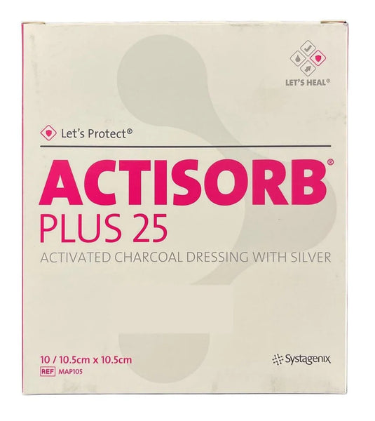 Actisorb Plus 25 Charcoal With Silver - All Sizes