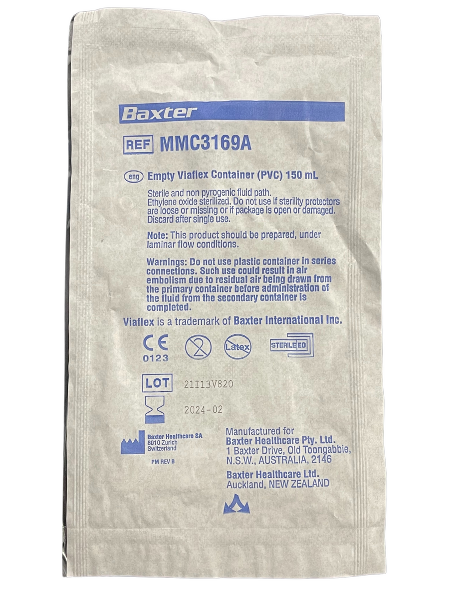 Baxter Viaflex Empty Bag 150mL, Box of 100pcs (MMC3169A)