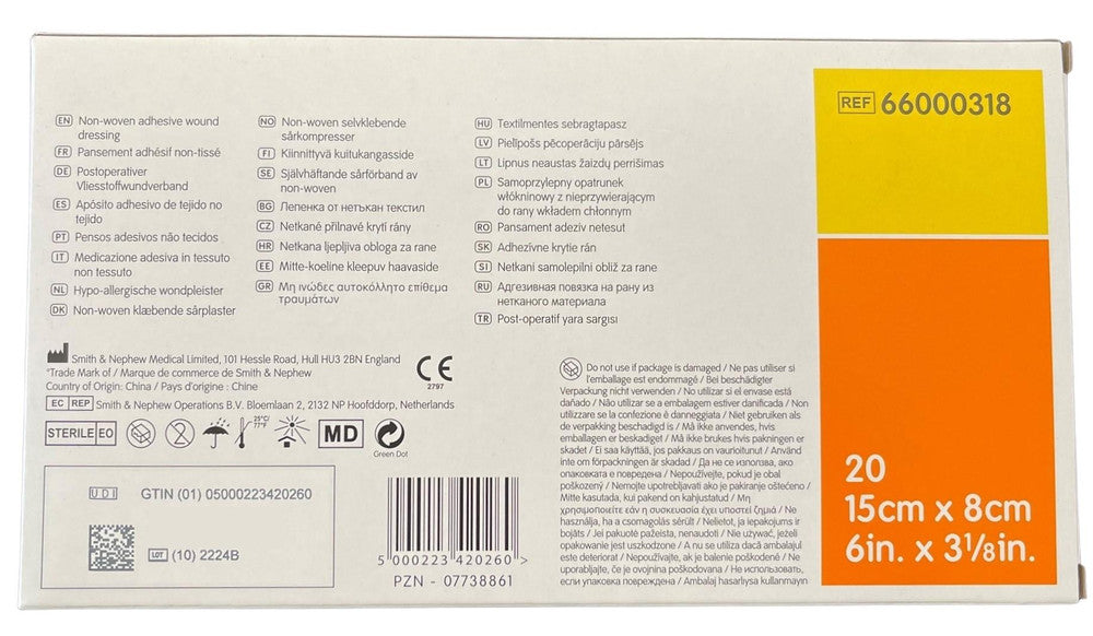 Smith & Nephew Primapore Island Dressing 15cmx8cm Non Woven 66000318