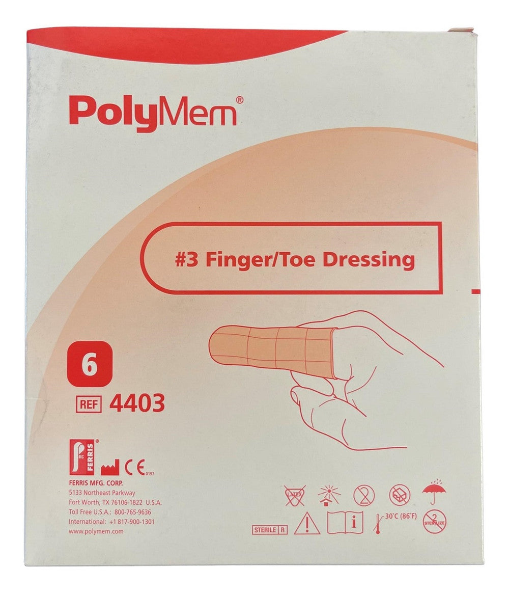 Polymem Finger Toe Dressing Size 3 Rl4403 6Pcs