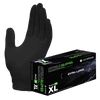 Medstock Nitrile Disposable Gloves Black Powder Free Latex Free Textured