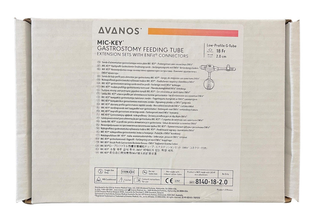 Avanos Mic Key Low Profile Balloon Gastrostomy Feeding Tube Extension