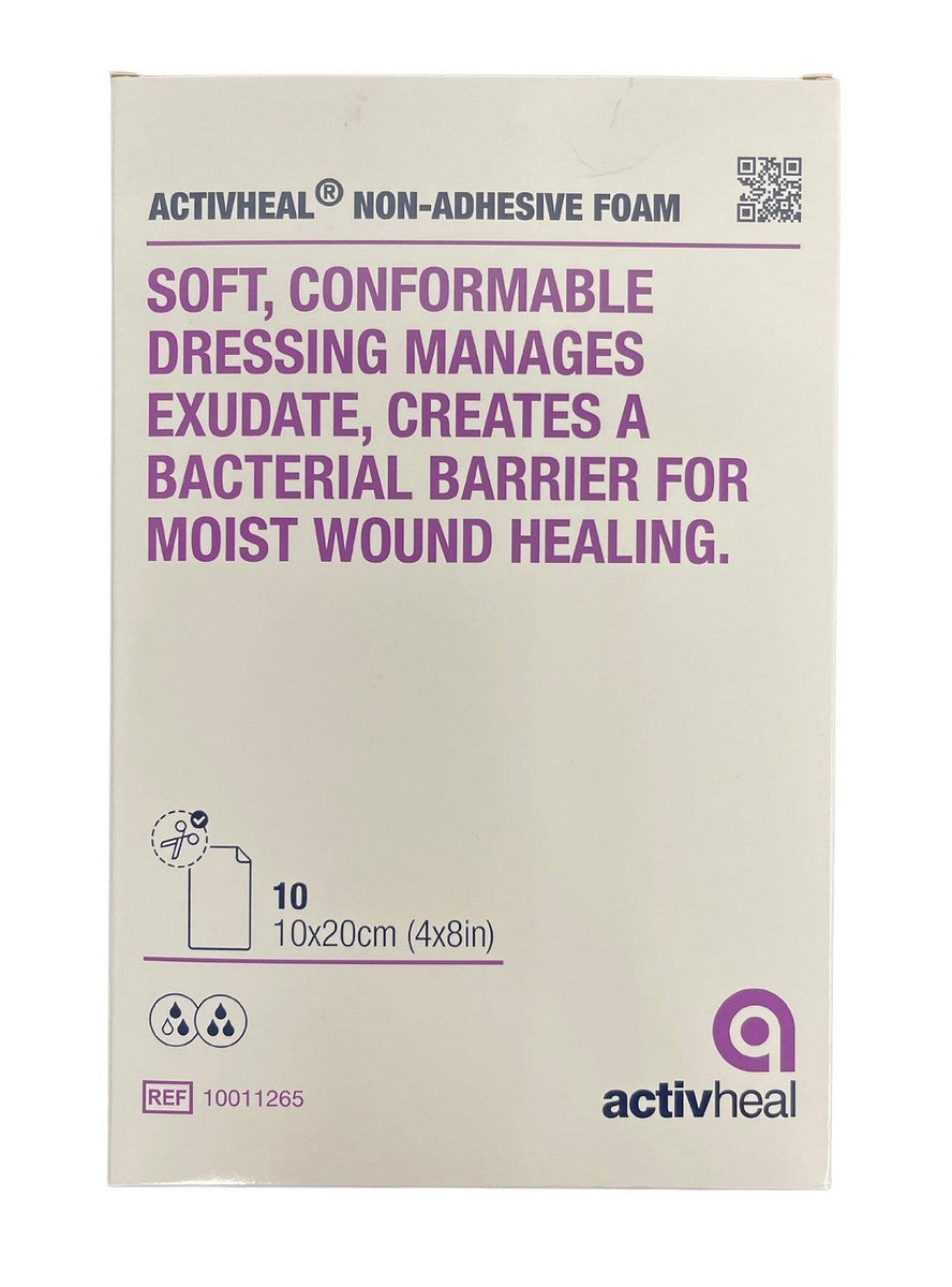 Activheal Non Adhesive Foam 10 X 20cm 10pcs/Box