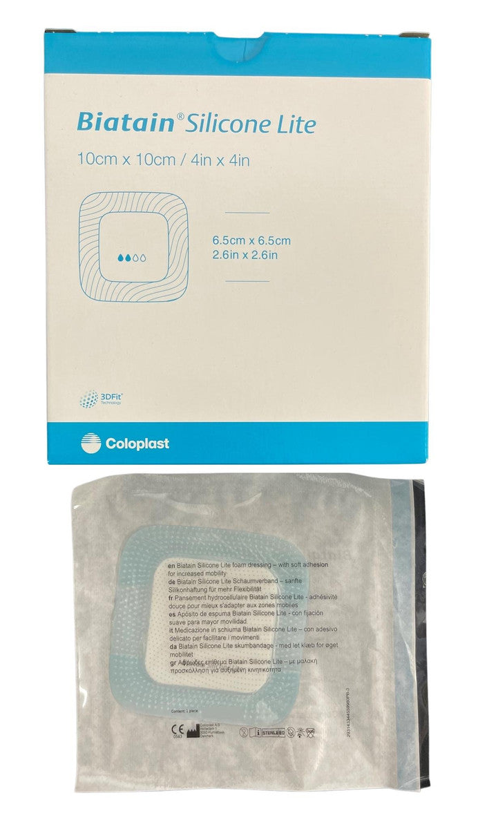 Coloplast Biatain Silicone Lite Adhesive Foam Dressing All Sizes