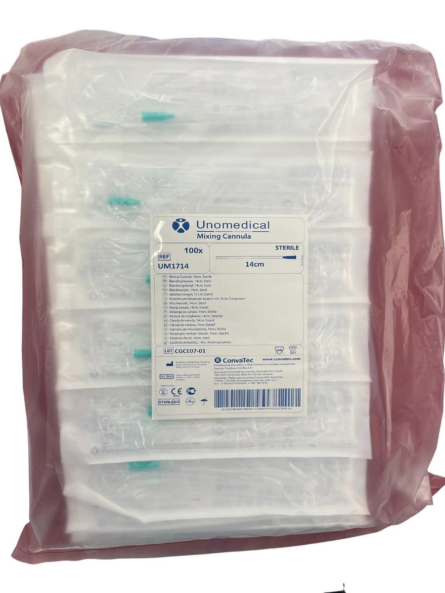 Unomedical Mixing Cannula Luer Slip Connector 14cm Sterile (UM1714)