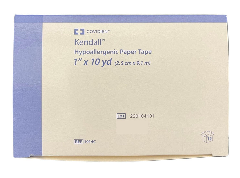 Covidien Kendall Hypoallergenic Paper Tape 2.5cm x 9.1mtr 1914C Box